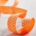 thumbnail image 4 of 1.5" x 3yd. Orange Sheer Wired Polka Dot Ribbon by Celebrate It – Woven Selvage Edge - Ideal for Bows - Wreaths & Gift Wrapping - 12 Pack, 4 of 4