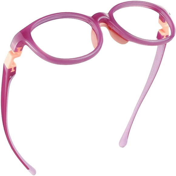 LifeArt Lunettes pour Enfants Bloquant la Lumière Bleue, Filtrent 85 % de la Lumière Bleue Nocive, Anti-Fatigue Oculaire et Floue, Lunettes d'Ordinateur, Coupe UV402 Anti-Éblouissement (Violet)