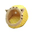 thumbnail image 1 of Cute Cave Bed Dog Warm with Ball Toy Warm Hideout Rabbit Small No Deformation for Kitten Rabbit Puppy 43x40x35cm Yellow, 1 of 9