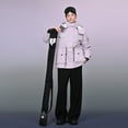 thumbnail image 3 of Women's Winter Workwear Parka Down Jacket - Goose Down Filled, Removable Hood, Warm Fashion Outerwear for Office & Daily, 3 of 7