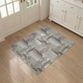 thumbnail image 3 of ODIKA 3'x5' Washable Accent Rug Minimalist Motif Neutral Tonal Blocks Geometric Beige Abstract Ivory Playful for Bedside, Nursery Room, Pet Friendly & Non-Shedding, 3 of 7