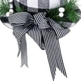 thumbnail image 3 of Christmas Tree Topper Hat - Large Bowler Derby Hat with Bow and Lengthened Ribbon Christmas Tree Decorations Desktop Ornaments for Holiday Home Decor, 3 of 5
