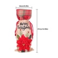 thumbnail image 3 of Yuarrent Cubierta de botella de vino de Navidad Cordón de Navidad Gnomo de flor roja Funda protectora de champán de cerveza para de comedor Fiesta Kits de decoración para fiestas Flor roja Yuarrent HA070026-01B, 3 of 6