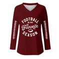 thumbnail image 4 of PNTUTB Women's Fashionable Printed V-Neck Long Sleeve Oversized Comfortable Casual Pullover Top, 4 of 5
