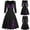 Purple, variant on Turilly Women Plus Size Party Dress Flower Lace Insert Mock Button Bowknot Vintage Dress