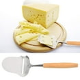 thumbnail image 1 of Rallador De Queso De Acero Inoxidable, Esptula Para Queso Con Mango De Madera, Utensilio Para Hornear, Acero Inoxidable, Hoja De 15 Cm, Mango Antideslizante, Para Rallar Queso, Cortar, UKHBMC, 1 of 9