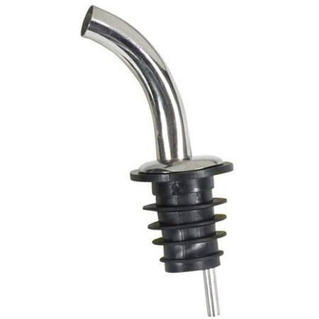 

2 Pcs Winco PPM-4G Angled Stainless Steel Liquor Speed Pourer - 12/Pack Dozen