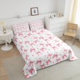 thumbnail image 3 of Erosebridal Princess Bowknot Bedding Sets Queen with Comforter, Pink Ribbon Duvet Insert, Cartoon Theme Decor, Reversible 3pcs, 3 of 8