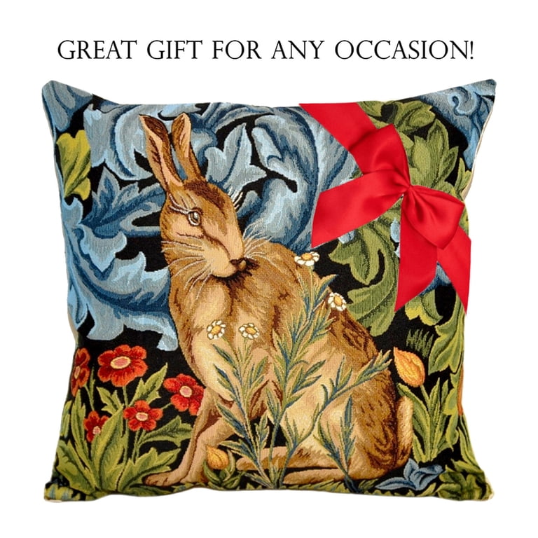 William Morris Flowers Tulips Wood Tapestry Pillow case Sham Cover