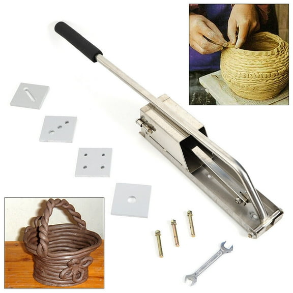 Fichiouy 4-Layer Clay Extruder Craft Pottery Clay Mold Ceramic Extrusion Mud Machine Tool Stainless Steel