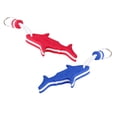 thumbnail image 2 of koolsoo 2 Pcs Flottant Porte-Clés Flottant Forme Flottant Porte-Clés pour les Sports Nautiques Bleu Rouge, 2 of 5