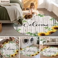 thumbnail image 6 of Yellow Sunflowers Round Area Rug 4 FT, Non Slip Indoor Outdoor Rug, Botanical Floral Leaves Wooden Grain Washable Soft Circular Carpet Non-Shedding Floor Mat for Coffee Table Nursery Foyer Balcony, 6 of 9