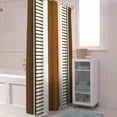 thumbnail image 5 of Shower Curtain Brown Stripe Shower Curtains for Bathroom Decor Boho Style Shower Curtain Sets with Hooks Waterproof Fabric Bath Curtain Small Stall 36" X 72", 5 of 6