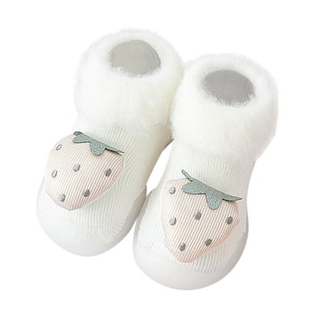 

Youmylove Toddler Kids Infant Newborn Baby Boys Girls Shoes First Walkers Thickened Warm Cute Cartoon Antislip Shoes Socks Shoes Prewalker Sneaker Infant Walking Shoes Toddler First Walker