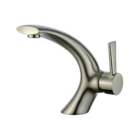Bellaterra Home 10165T2-BN-WO Bilbao Single Handle Bathroom Vanity Faucet Without Overflow, Brushed Nickel