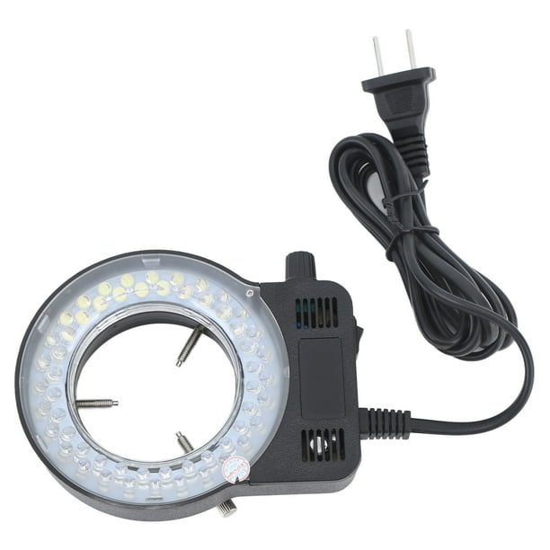 Fuente De Luz Para Microscopio, Fácil Instalación ABS Brillo Ajustable Enchufe De EE. UU. UU. 100-240 V Amplia Compatibilidad Anillo De Luz Para Microscopio Para Torno