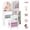 White, variant on Costway Kids Vanity Set Princess Girls Makeup Vanity Desk with 3-Color LED Lighted Mirror Pink