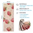 thumbnail image 2 of Strawberry Plants Fruit Heart Beige Pattern Hot Yoga Mat Towel Non Slip for Hot Yoga - Quick-Drying Yoga Mat Cover with 4 Corner Pockets with Travel Bag - Hot Yoga Towel Non Slip 70"x26", 2 of 6