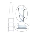 thumbnail interactive-video image 1 of Pactrade Marine Inflatable Boat Ladder - 3-Step Folding White PE Rope Ladder For Kayaks 1 of 2