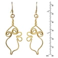 thumbnail image 3 of Ethereal Swirls Brass Dangle Handmade Earrings, 3 of 4