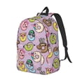 thumbnail image 2 of Balery Cute Donuts Vintage Canvas Backpack for Men and Women - Large Capacity, Durable Travel Laptop Bag for School, Work, Hiking, and Outdoor Activities, 2 of 7