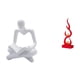 thumbnail image 1 of Figura de pensador abstracto,Estatua de pensador abstracto,decoración para el hogar,Figura humana decorativa para oficina,coleccionable,Escultura abstracta de fuego,Estatua de arte abstracto, 1 of 8