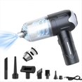 thumbnail image 1 of 3-In-1 Handheld Vacuum Cleaner Wireless, 8000PA ,USB Rechargeable Portable Light Weight Mini Vacuum Cleaner,1 x vacuum cleaner 7 x accessories 1 x USB cable,Black, 1 of 6