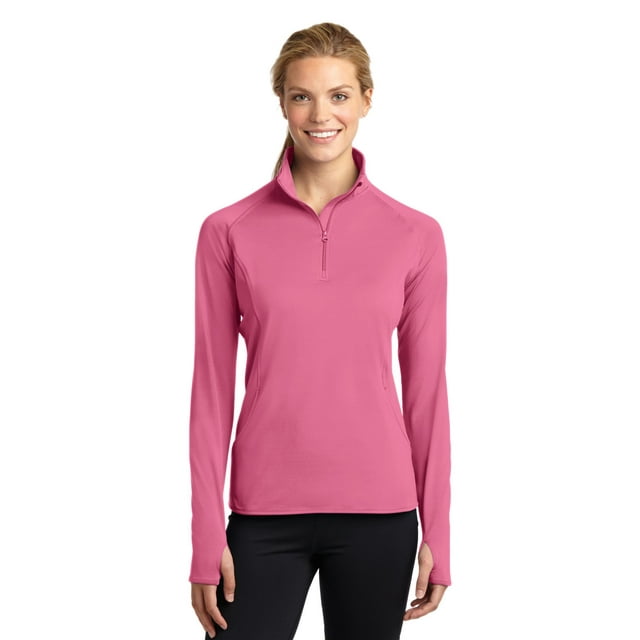 Sport-Tek® Ladies Sport-Wick® Stretch 1/2-Zip Pullover. LST850 deporte-tek LST850