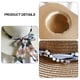 thumbnail image 3 of Sombrero de paja para mujer, de ala grande, con protección solar, para playa, con circunferencia de 56 a 58 cm, 3 of 5