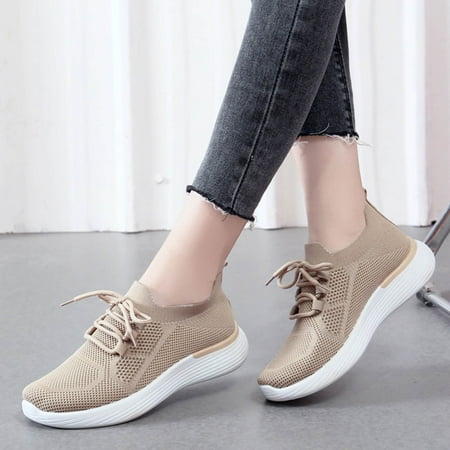 

PEASKJP Sneaker for Women Slip-on Athletic Sneaker Lightweight Casual Walking Shoes Jogger Sneakers Khaki 8