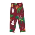 thumbnail image 4 of Haiem Dinosaur Christmas Happy New Year Women's Pajama Pants Ultra Lightweight Pjs Bottoms Sleepwear Bottom Pants With Pocket Drawstring-X-Large, 4 of 9