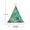 thumbnail image 3 of Haiem Cute Animals Pattern Santa Hat Confortable Velvet Christmas Hat for Christmas Party Favors Fit for Adults Men Women, 3 of 6