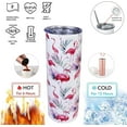 thumbnail image 6 of Flamingo Tumbler With Lid and Straw 20oz Stainless Steel Pink Flamingo Skinny Tumbler Insulated Flamingo Cup Water Bottle Coffee Mug Travel Tumbler Flamingo Gifts for Women, 6 of 6