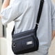 thumbnail image 2 of Bolso bandolera para hombre, ideal para negocios, ocio y viajes diarios. Impermeable, duradero, con múltiples compartimentos, estilo retro de piel sintética (negro)., 2 of 6