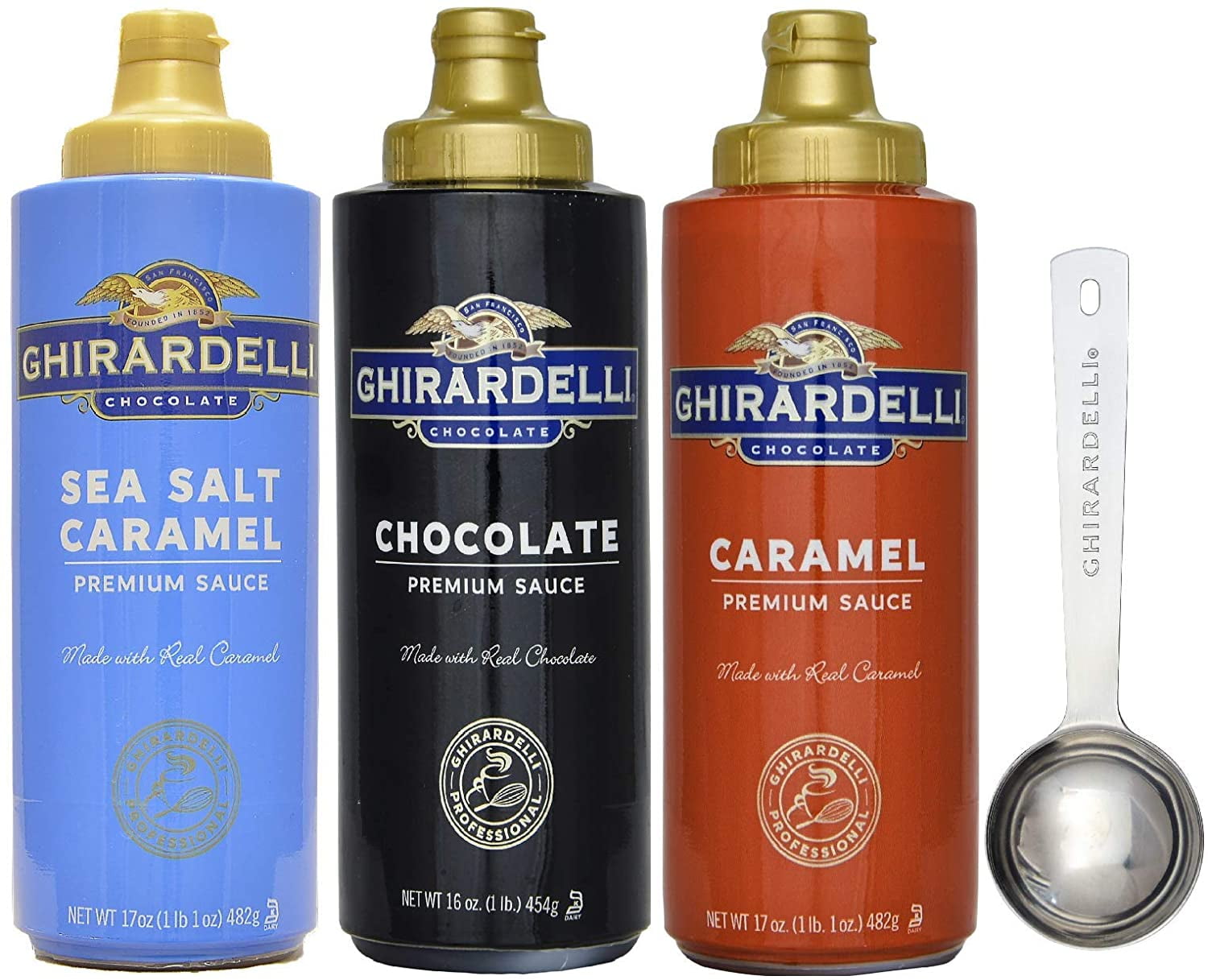 Ghirardelli Sea Salt Caramel, Chocolate and Caramel Flavored Sauce