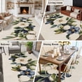 thumbnail image 6 of Spring Flower Area&nbsp;Rug 6x9ft Vintage Blue Floral Plant Watercolor Linen Texture Non-Slip&nbsp;Washable Square&nbsp;Rugs Soft Felt Indoor Floor Mat for Bedroom Kitchen Living Room Bathroom, 6 of 9