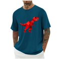 thumbnail image 2 of PNTUTB Men's Fashion Printing Round Neck Casual Short Sleeve Loose Pullover Comfortable Sport T Shirts, 2 of 6