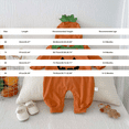 thumbnail image 3 of Baby Infant Halloween Pumpkin Onesie One Piece Orange Jumpsuits Toddler, 3 of 7