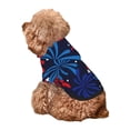 thumbnail image 5 of Fotbe Red White Blue Fireworks Print Small Dog Sweater Hoodies Pet Grey Hooded Soft Fleece Sweatshirts with Pocket Fall Winter Puppy Cat Sweaters Warm Clothes-X-Small, 5 of 7