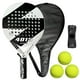 thumbnail image 1 of Pala de Pádel KUEIY Blanca de Fibra de Carbono con Funda y Accesorios para Jugadores Principiantes e, 1 of 7