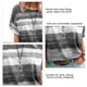 thumbnail image 5 of Blusa de manga corta con cuello redondo degradado Blusa de manga corta ajustada informal para mujer Gris M, 5 of 6