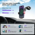 thumbnail image 3 of Wireless Car Charger,【7 Colored RGB Backlit】NEI15W Auto Clamping Car Charger Phone Mount Holder fit for iPhone 15 14 13 12 Mini Pro Max 11 XR XS, Samsung Galaxy S24 Ultra S23 S22 S21+ Note 20, etc, 3 of 16