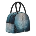 thumbnail image 2 of Vsdgher Insulated Lunch Bag Simple Bento Cooler Bag Lunch Tote Bag , Suitable for picnics, school, work (Winter Rabbit Print ), 2 of 5