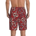 thumbnail image 3 of Kdxio Snake Print Mens Sleep Shorts Bottoms Soft Comfy Pajama Wear Pants with Drawstring Pockets, 3 of 7