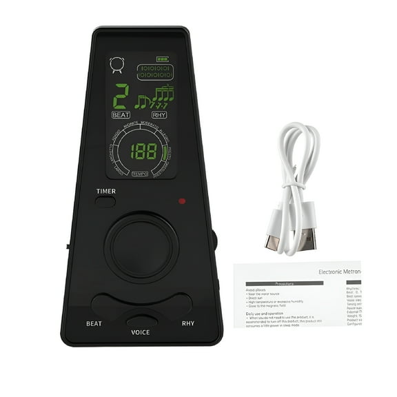 QAYOZ Universal Electronic Digital Metronome Timer With Volume and Beat Speed Control