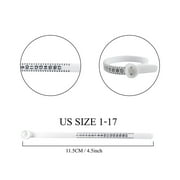 Ring Sizer Measuring Tool Reusable Finger Size Gauge Jewelry Sizing Tool 1-17 USA Rings Size 2Pcs