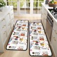 thumbnail image 4 of Kitchen Rugs Sets Of 2,White Chicken Farm Pattern Anti Fatigue Kitchen Mat Rugs Non Slip Washable,Decorative Kitchen Floor Mats for Kitchen,Sink,Laundry,17"x47"+17"x47", 4 of 5