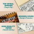thumbnail image 2 of TSPVOTUS Victorian Christmas Spiral Bound Adult Coloring Book, A5 Wooden Cover, 30 Victorian Christmas Scenes Coloring Pages in Nostalgia Traditions for Stress Relief and Relaxation, 2 of 6