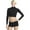 Black, variant on Capezio Turtleneck Long Sleeve Top