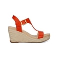 thumbnail image 3 of REACTION KENNETH COLE Womens Coral 1/2" Platform Padded Comfort Breathable T-Strap Moisture Wicking Card Round Toe Wedge Buckle Espadrille Shoes 8.5 M, 3 of 4